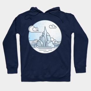 Ice mountain landscape Hoodie